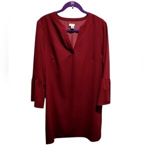 J.Crew burgundy slip on dress